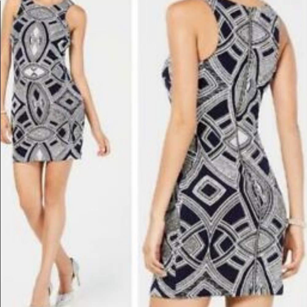 Speechless cocktail navy/silver dress, size 9.